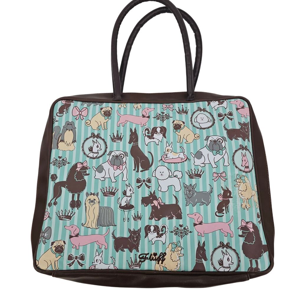 Doggy Boudoir Laptop Bag by Claudette Barjoud Miss Fluff Stripped Bougie 13x11